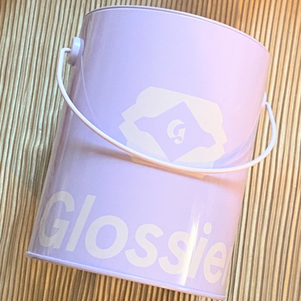 Glossier Lavender Signature Bucket Makeup Bag Brush Holder